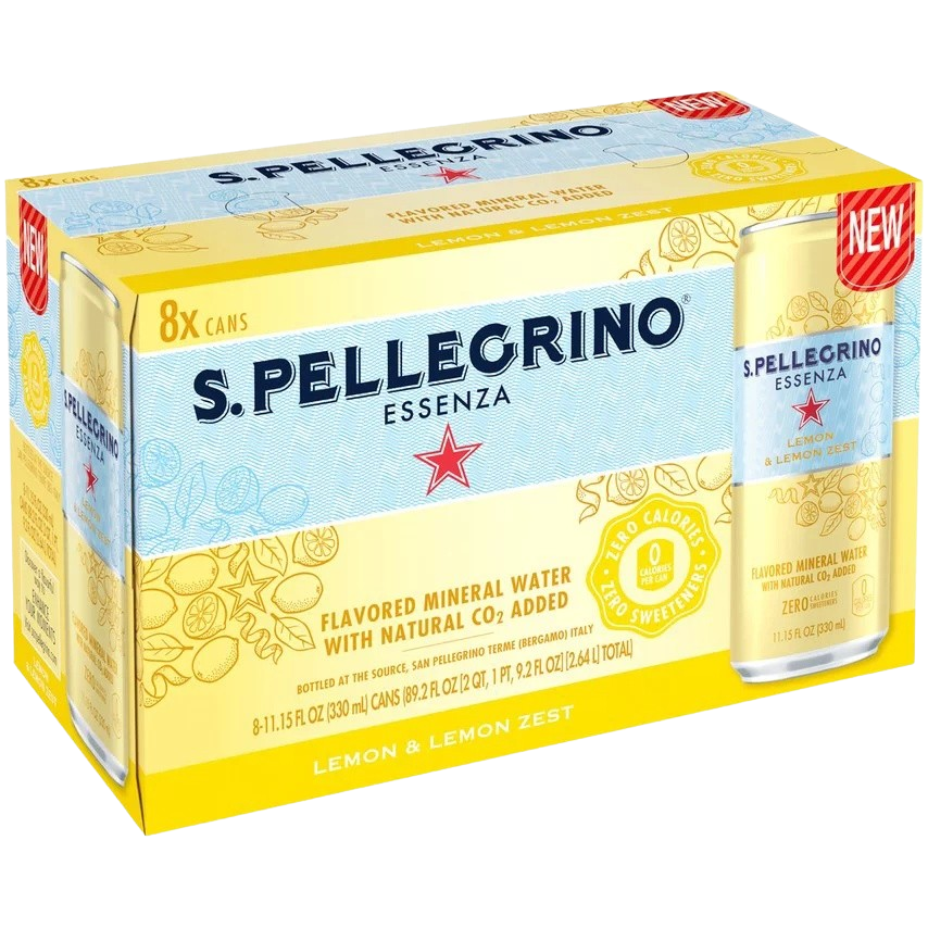 Essenza Lemon & Lemon Zest Flavored Water (8 Pack)