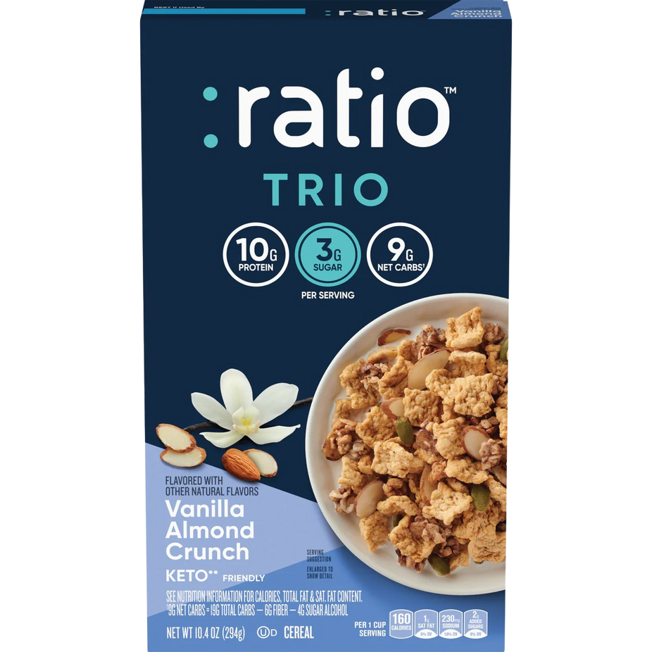 Keto Friendly Ratio Vanilla Almond Crunch Breakfast Cereal