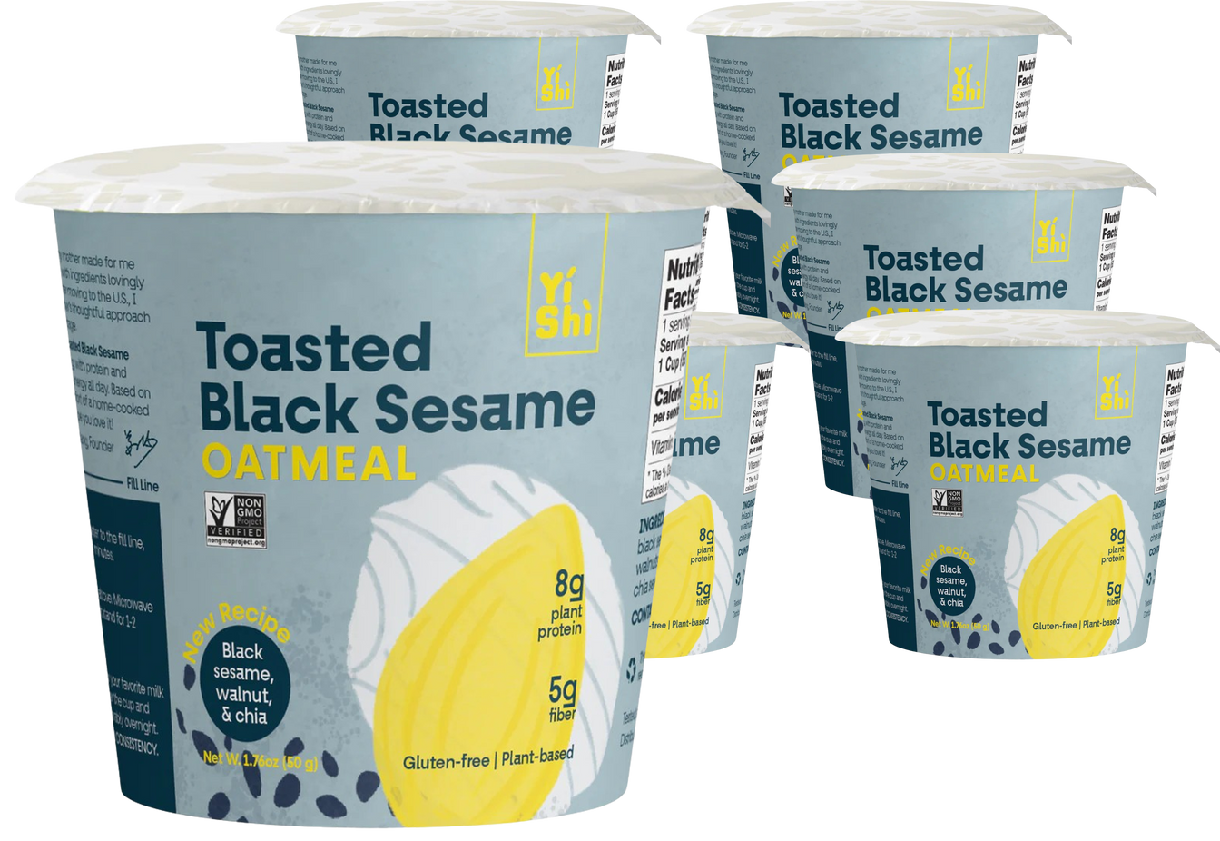 Toasted Black Sesame Oatmeal (6 Pack)