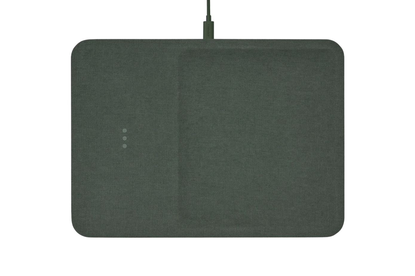 CATCH 3: Single-Device Linen Charging Tray - Forest Green