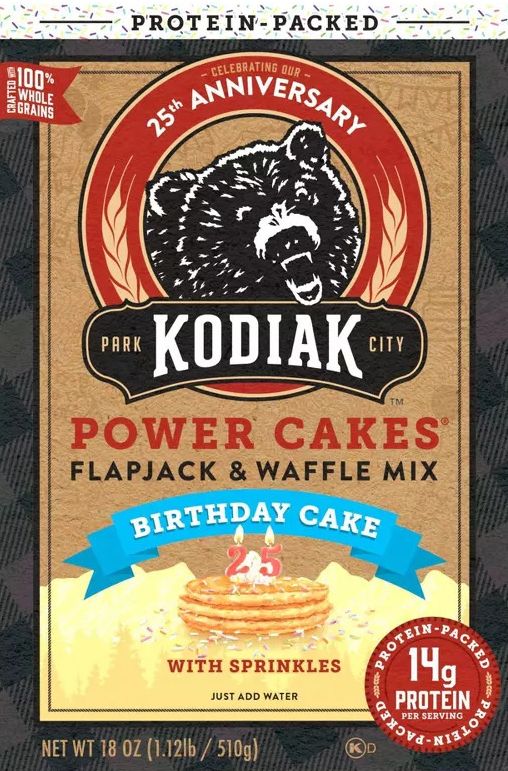 Protein-Packed Flapjack & Waffle Mix Birthday Cake