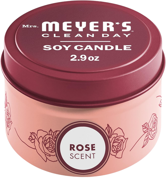 Tin Soy Candle Rose