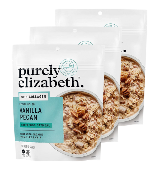 Superfood Oatmeal with Collagen - Vanilla Pecan (3 Pack)