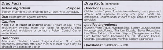 Spearmint Sea Fresh Anticavity Fluoride Toothpaste