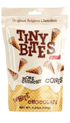 White Chocolate Mini Waffle Cones