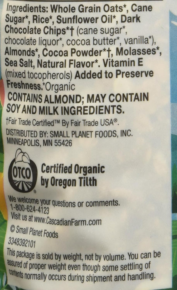 Organic Dark Chocolate and Almond Granola