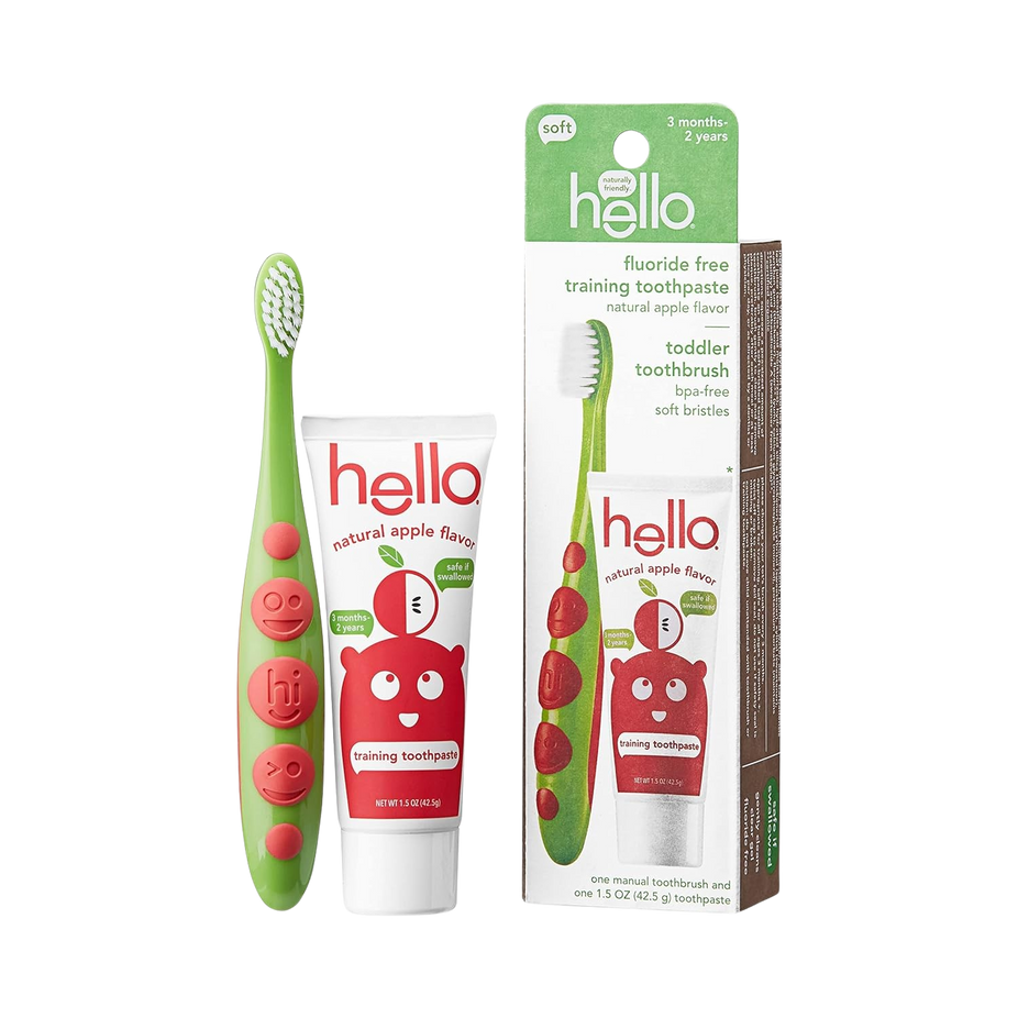 Apple Toddler Training Toothpaste & Brush