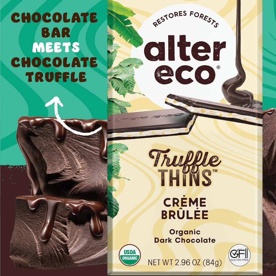 Creme Brulee Truffle Thins Dark Chocolate Bar
