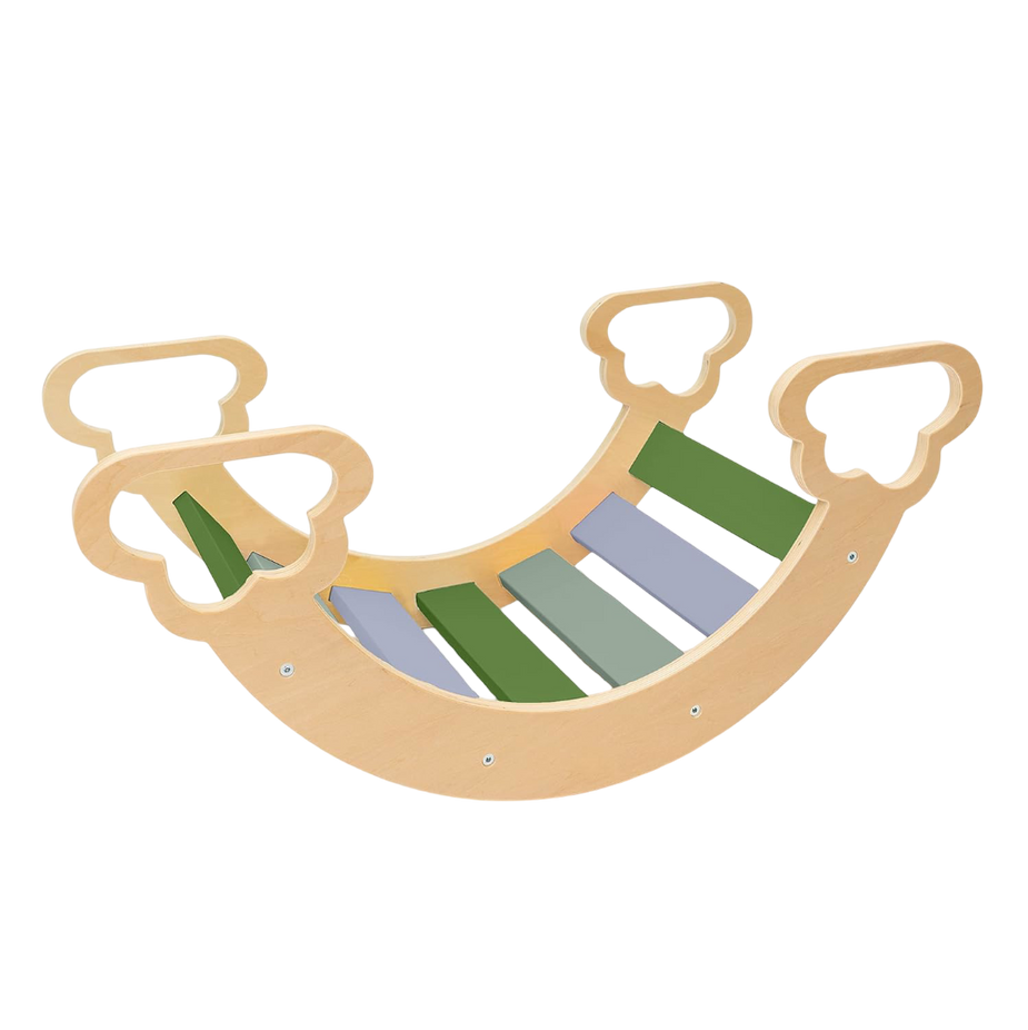 Wooden Arch Climber - Fun Rocking Arch & Climbing Toy For Kids