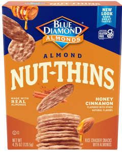 Rice Cracker Snacks With Almonds, Honey Cinnamon