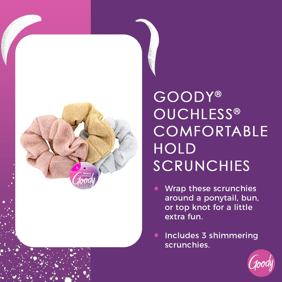 Icy Holiday Scrunchies Assorted Colors (3 CT)