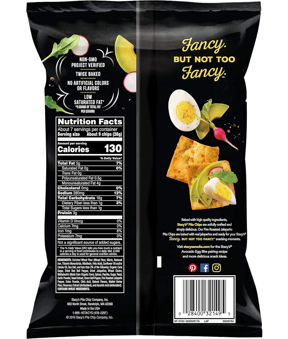 Fire Roasted Jalapeño Pita Chips (7.33 oz)
