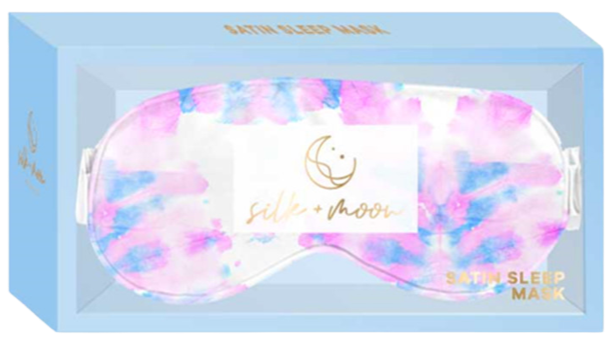 Satin Sleep Mask - Blue and Fuchsia Tie Dye