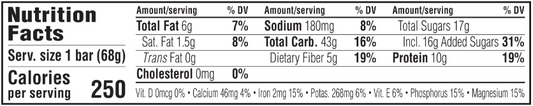 Chocolate Brownie Flavor Energy Bars (6 CT)