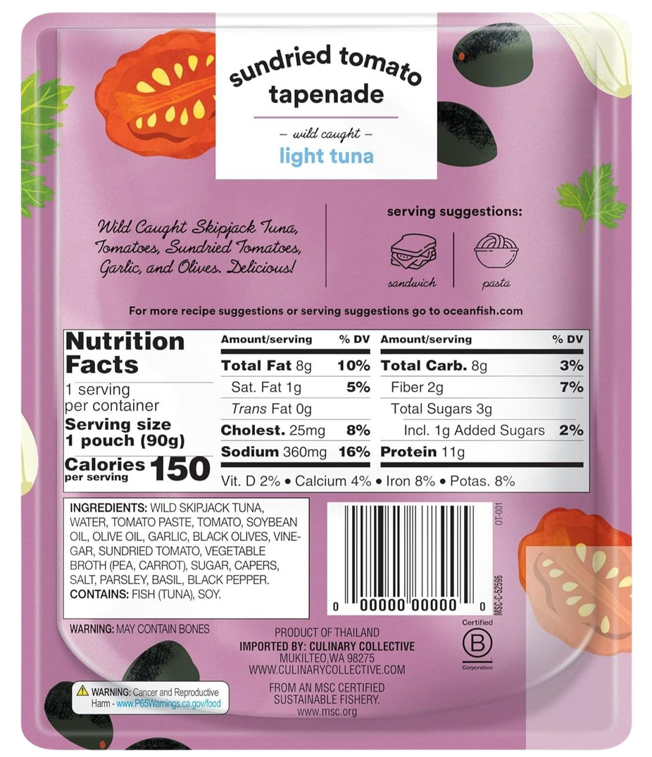 Tuna with Sundried Tomato Tapenade (24 Pack)