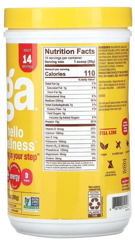 Hello Wellness Spring In Your Step Vanilla Cappuccino Protein Powder