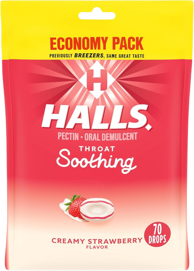 Breezers Creamy Strawberry Cough Drops