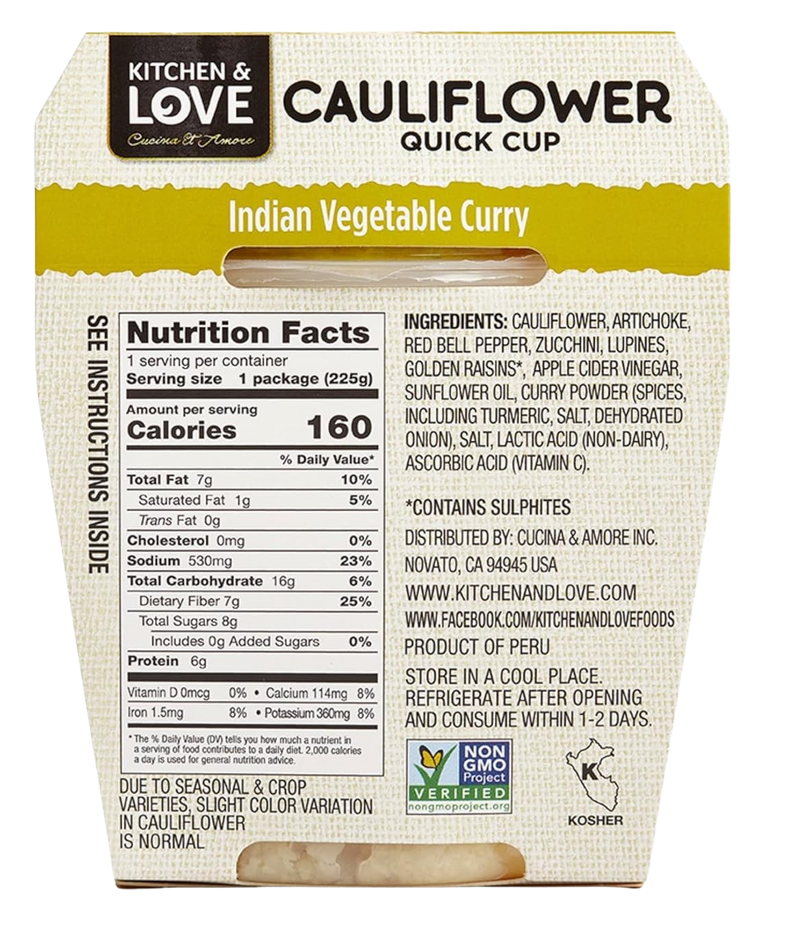 Indian Veg Curry Cauliflower Meal (6 Pack)