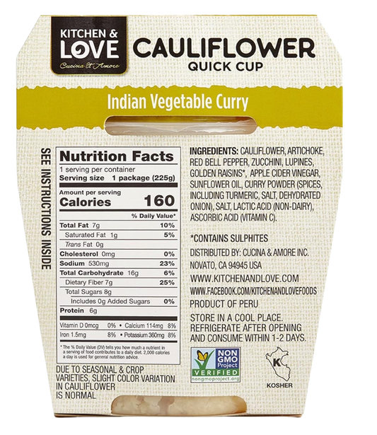 Indian Veg Curry Cauliflower Meal (6 Pack)