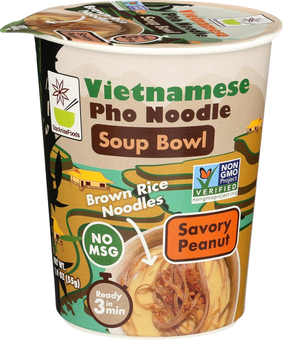 Savory Peanut Vietnamese Pho Noodle Soup Bowl (6 Pack)