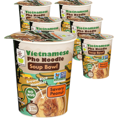 Savory Peanut Vietnamese Pho Noodle Soup Bowl (6 Pack)