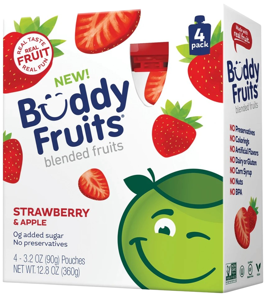 Strawberry &  Apple Fruit Pouch (4 CT)