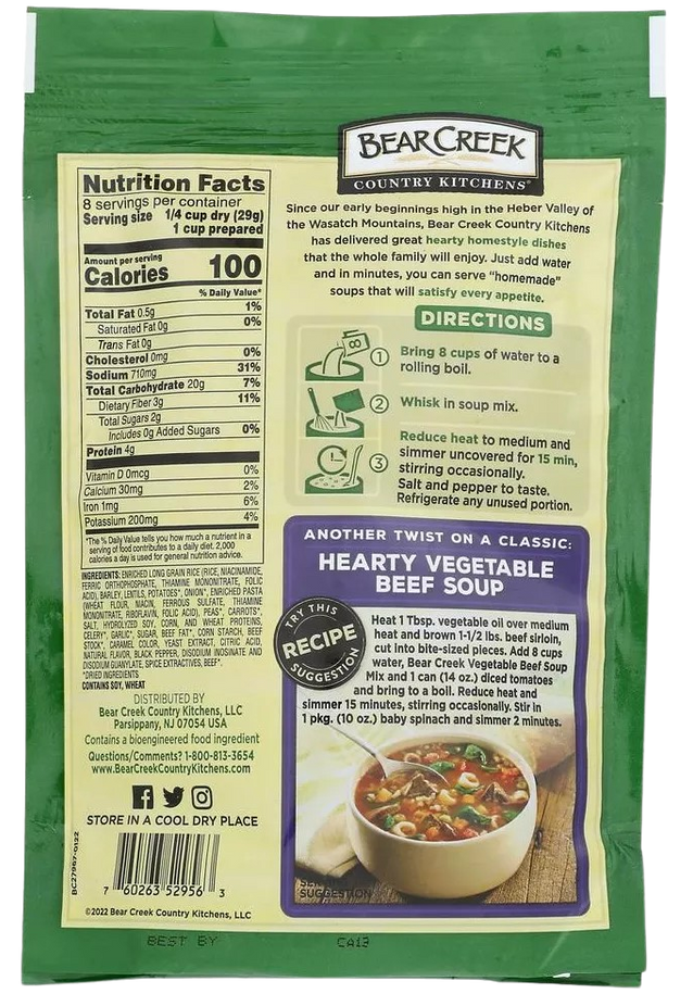 Vegetable Beef Soup Mix