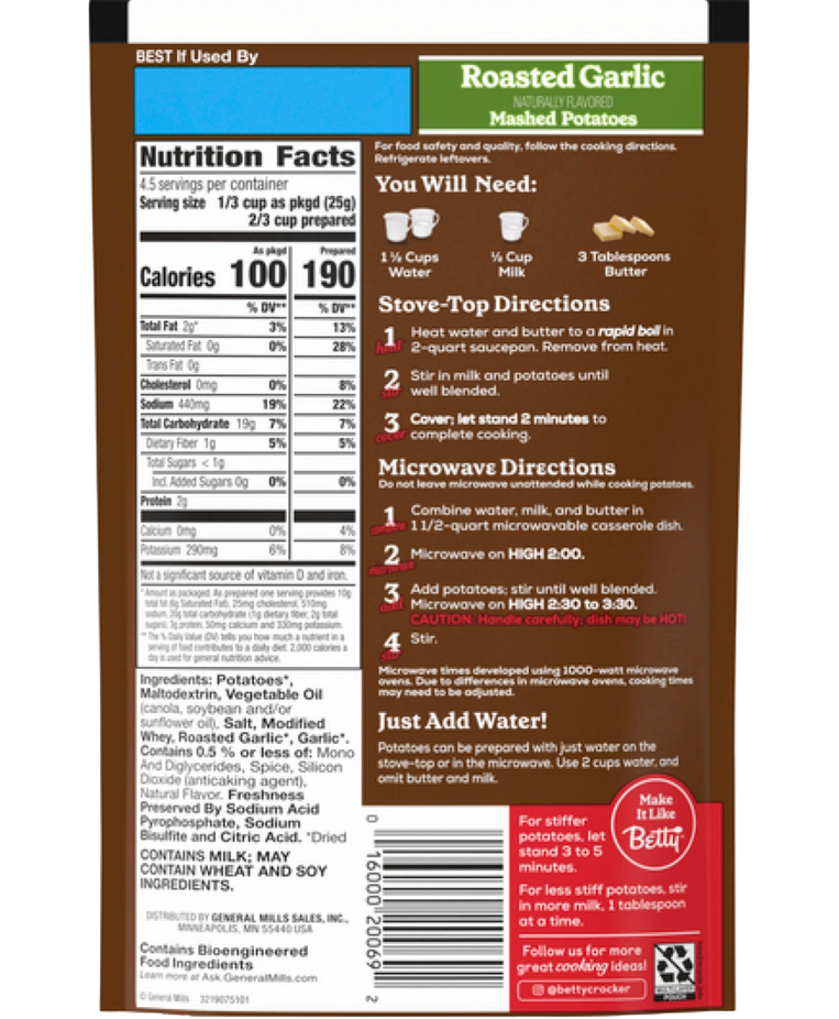 Roasted Garlic Mashed Potatoes Mix (8 Pack)