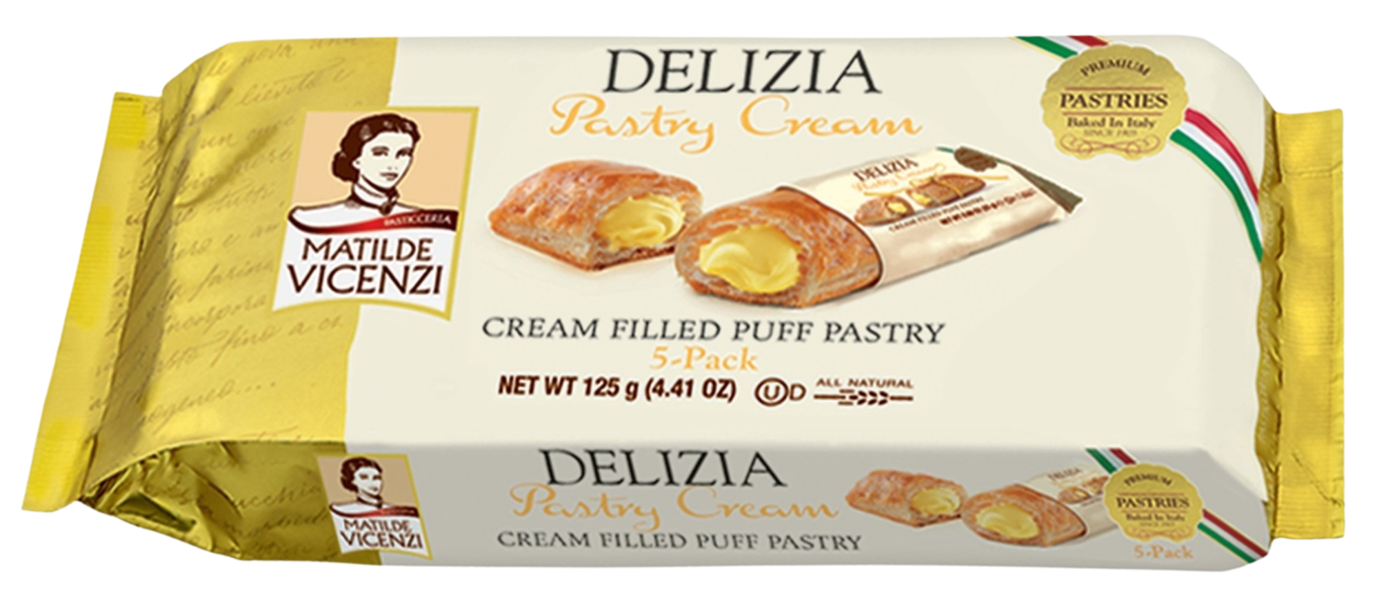Delizia Cream Filled Pastry Puff (5 Pack)