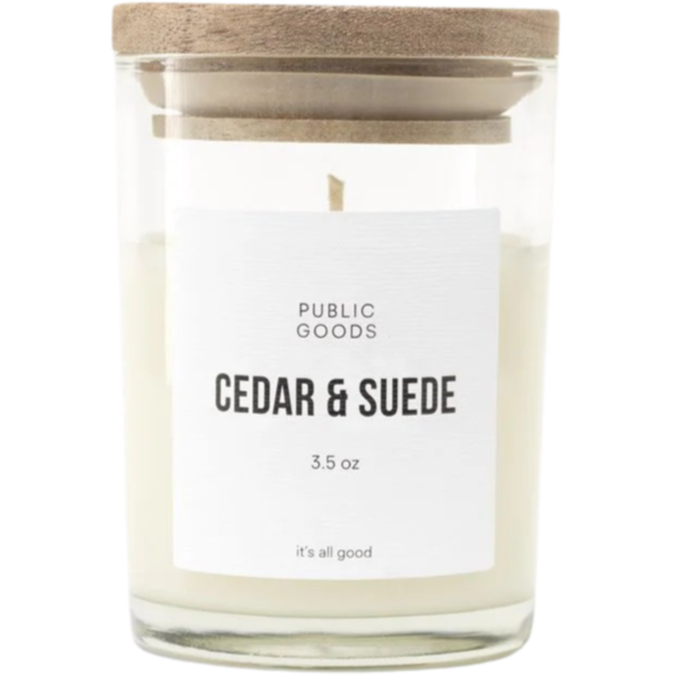 Cedar & Suede Soy Candle Wooden Lid