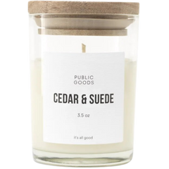Cedar & Suede Soy Candle Wooden Lid