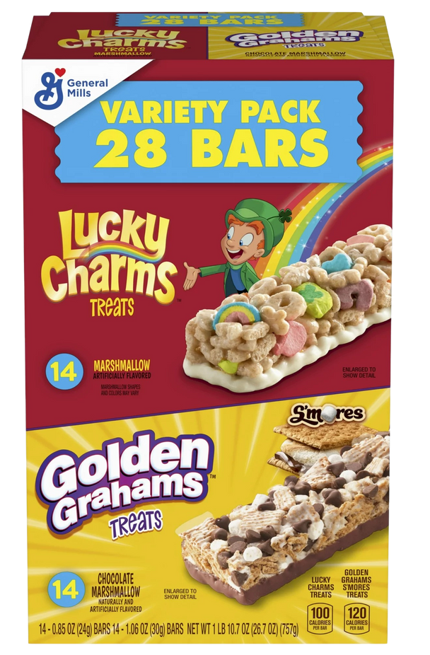 Lucky Charms Treats and Golden Graham Treats Variety Pack (28CT)