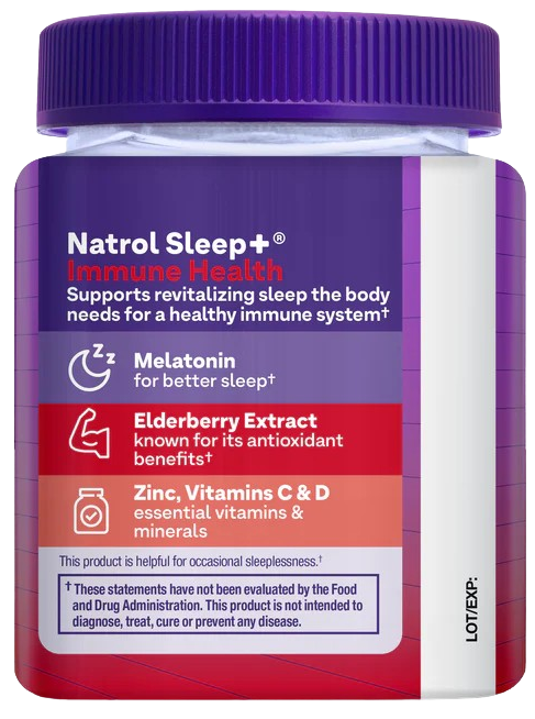 Natrol Sleep + Immune Health Raspberry Gummies (50 Gummies) – Martie