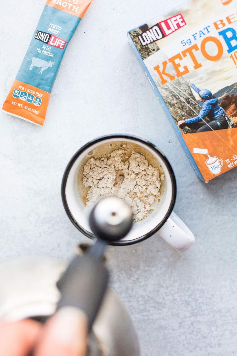 Keto Bone Broth Protein Powder - Beef Flavored Sticks (4 CT)