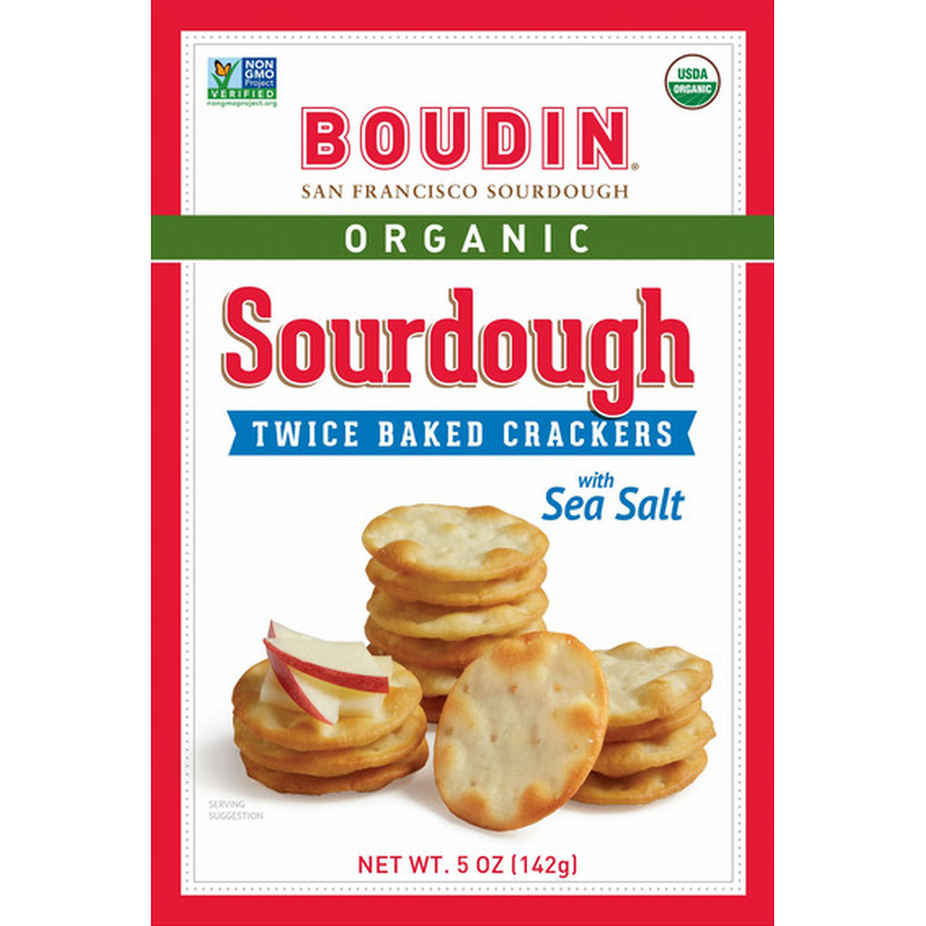 Sourdough Twice Baked Crackers with Sea Salt