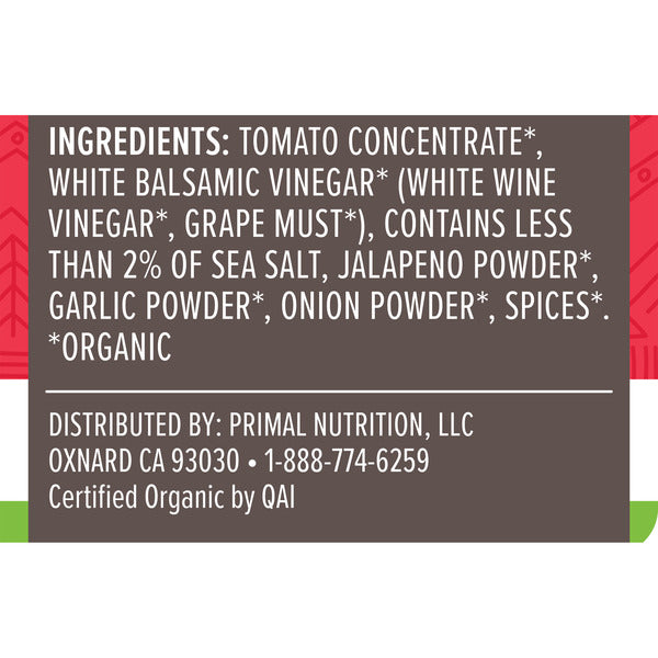 Organic Unsweetened Spicy Ketchup