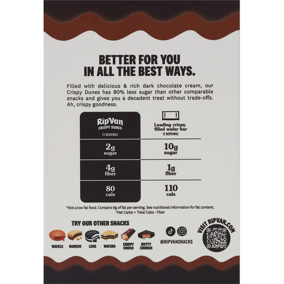 Crispy Dunes Dark Chocolate Filled Wafers (4 CT)