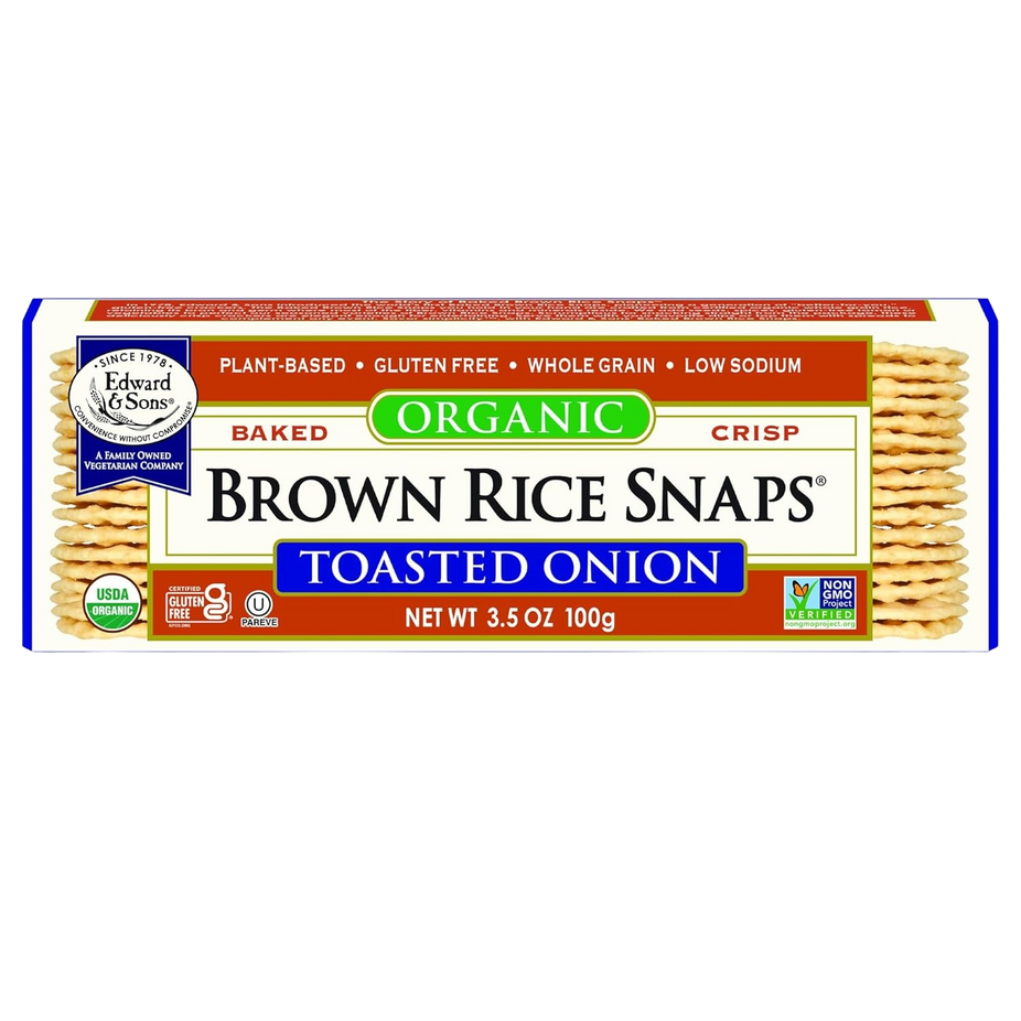 Organic Toasted Onion Brown Rice Snaps
