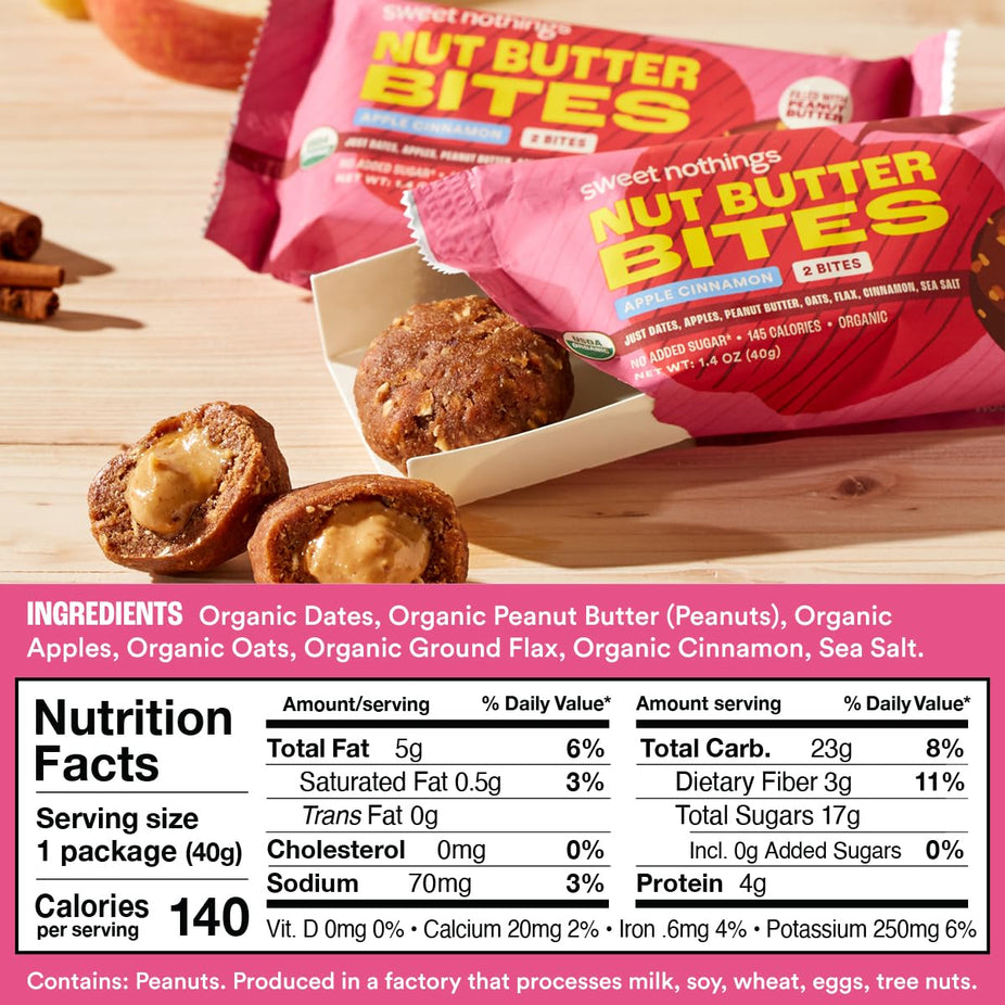 Organic Apple Cinnamon Nut Butter Bites (12 CT)