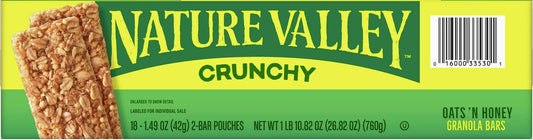 Crunchy Granola Bars - Oats'n Honey (18 CT)