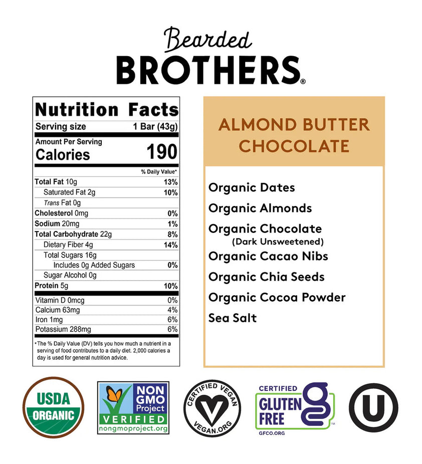 Almond Butter Chocolate Bar (12 Pack)