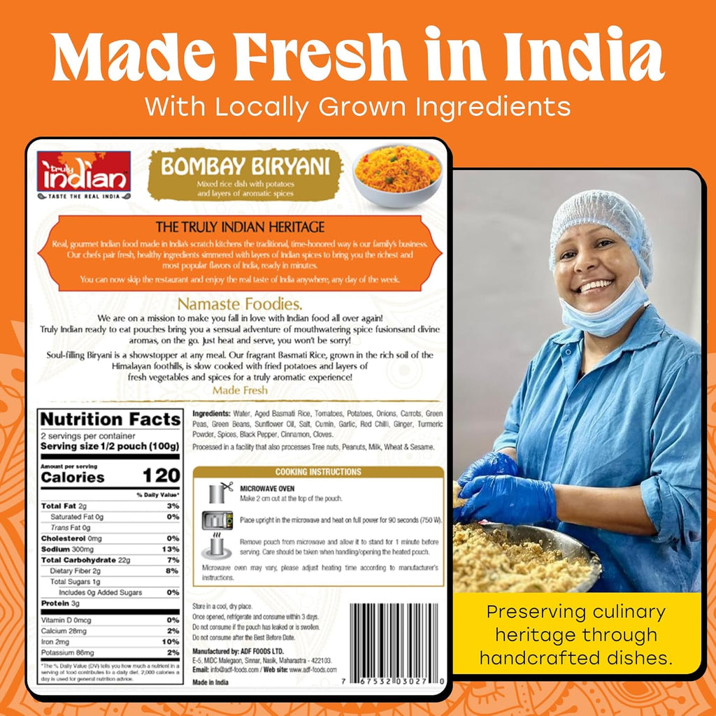 Truly Indian Restaurant Style Bombay Biryani Rice (6CT) – Martie