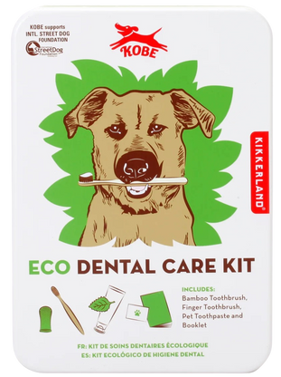 Eco Dental Care Kit - Bamboo Toothbrush, Finger Toothbrush, Pet Toothpaste and Booklet