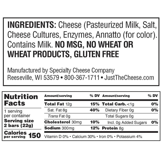 Cheese & Aged Cheddar Snack Bar (12 Pack)