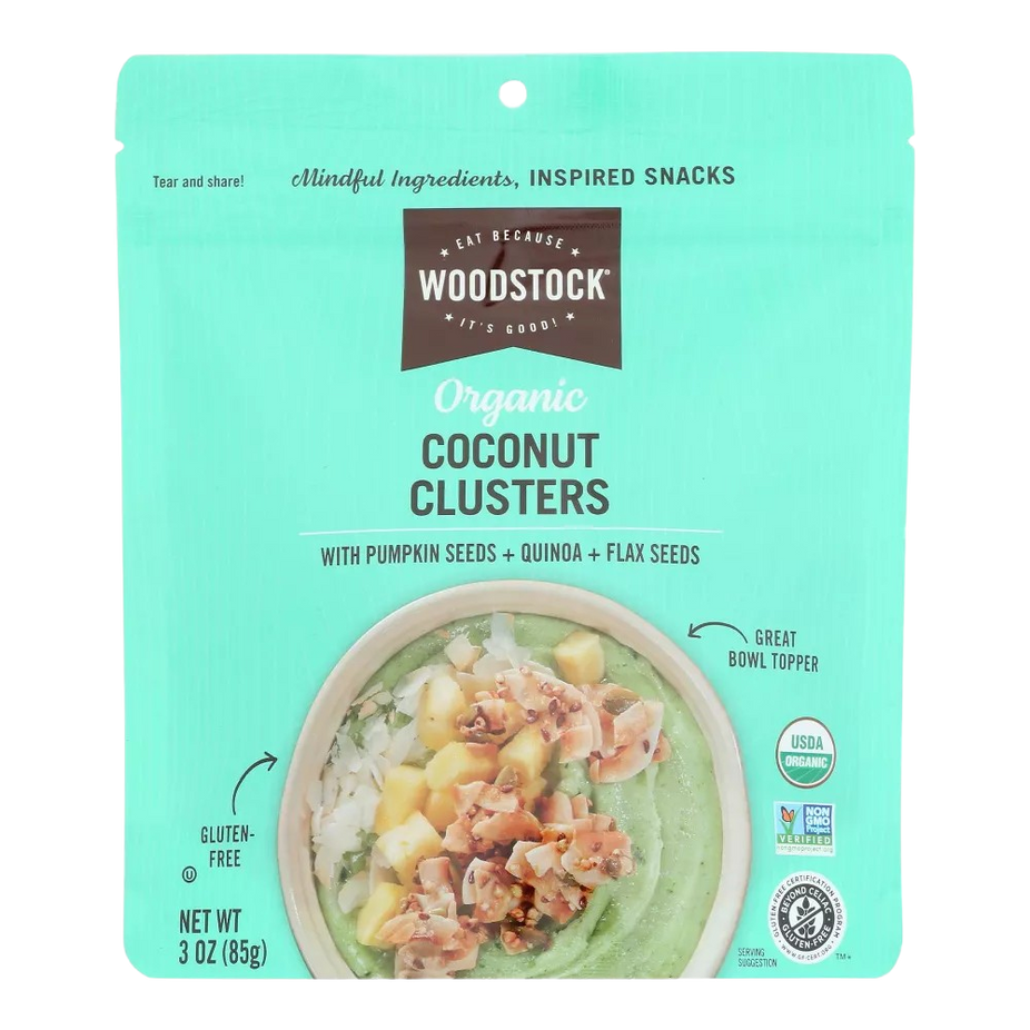 Organic Coconut Clusters With Pumpkin Seeds, Quinoa & Flax Seeds