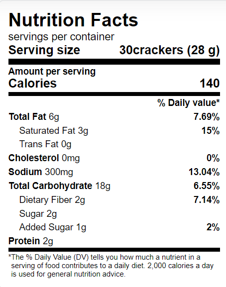 Sour Cream & Onion Cracker Crisps