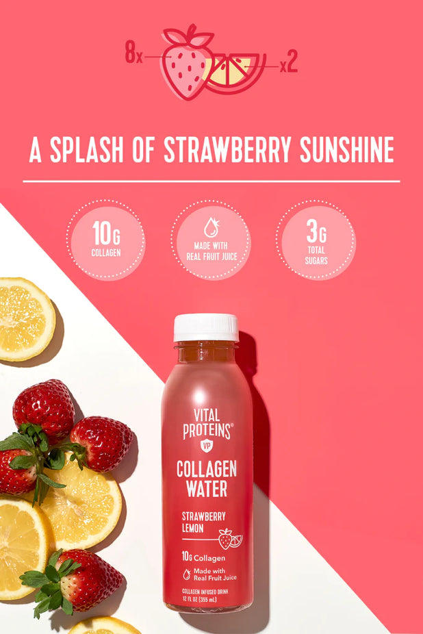 Strawberry Lemon Collagen Water