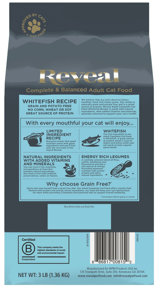 Whitefish Recipe Adult Complete Dry Cat Food