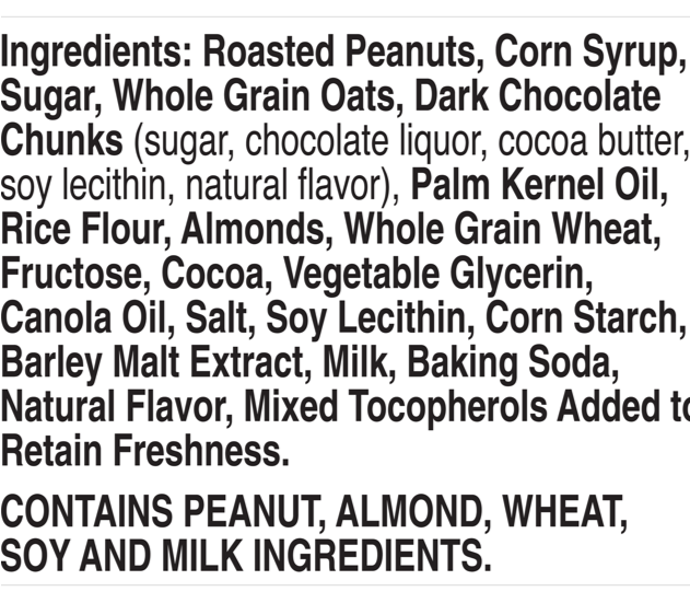 Sweet N Salty Dark Chocolate Peanut Almond Granola Bar (18 Pack)