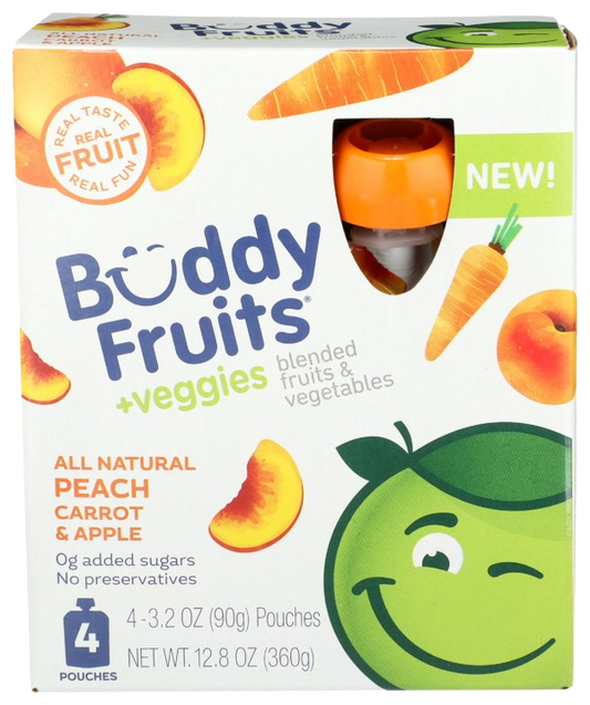 Peach Carrot Apple Fruit Pouch (4 Pack)